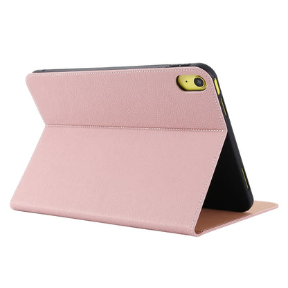 For iPad 2025 / 2022 GEBEI Silk Texture Flip Tablet Leather Case(Rose Gold) by GEBEI