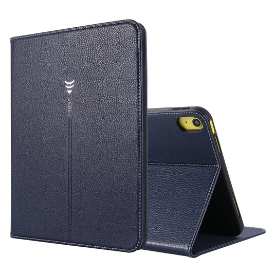 For iPad 2025 / 2022 GEBEI Silk Texture Flip Tablet Leather Case(Blue) by GEBEI
