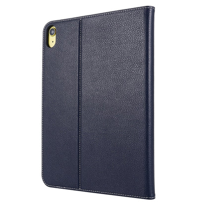 For iPad 2025 / 2022 GEBEI Silk Texture Flip Tablet Leather Case(Blue) by GEBEI