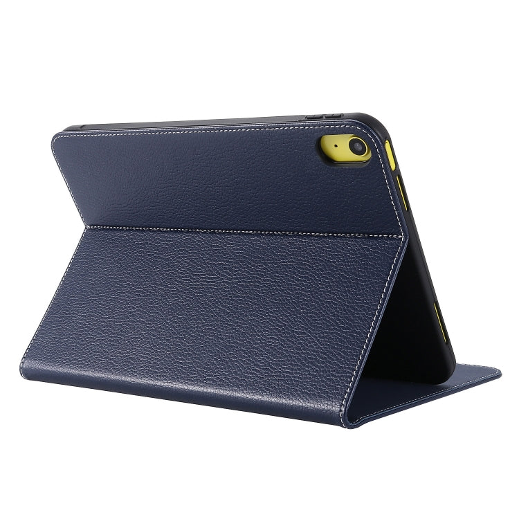 For iPad 2025 / 2022 GEBEI Silk Texture Flip Tablet Leather Case(Blue) by GEBEI
