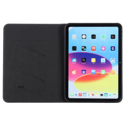 For iPad 2025 / 2022 GEBEI Silk Texture Flip Tablet Leather Case(Black) by GEBEI