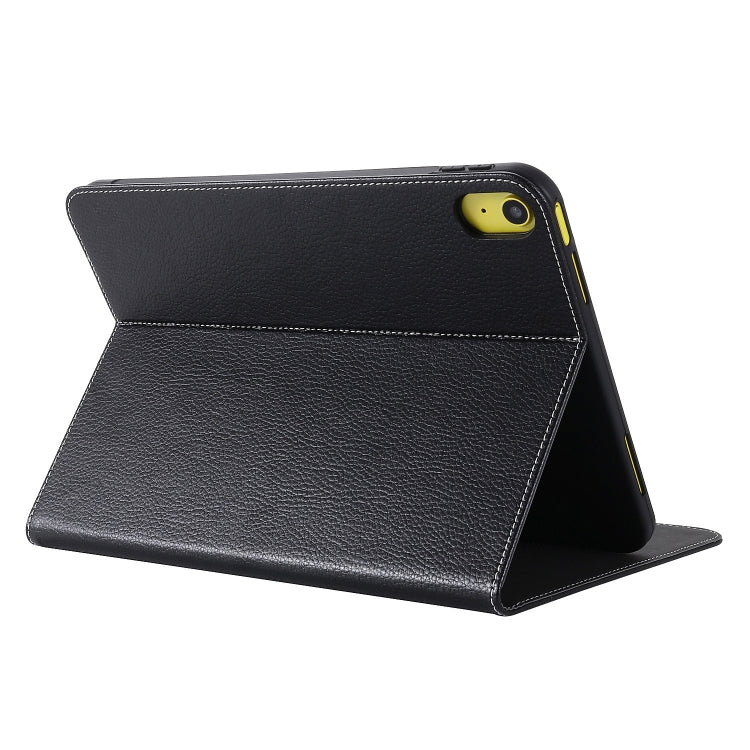 For iPad 2025 / 2022 GEBEI Silk Texture Flip Tablet Leather Case(Black) by GEBEI