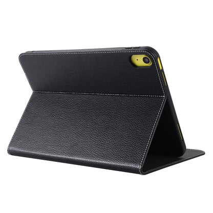 For iPad 2025 / 2022 GEBEI Silk Texture Flip Tablet Leather Case(Black) by GEBEI