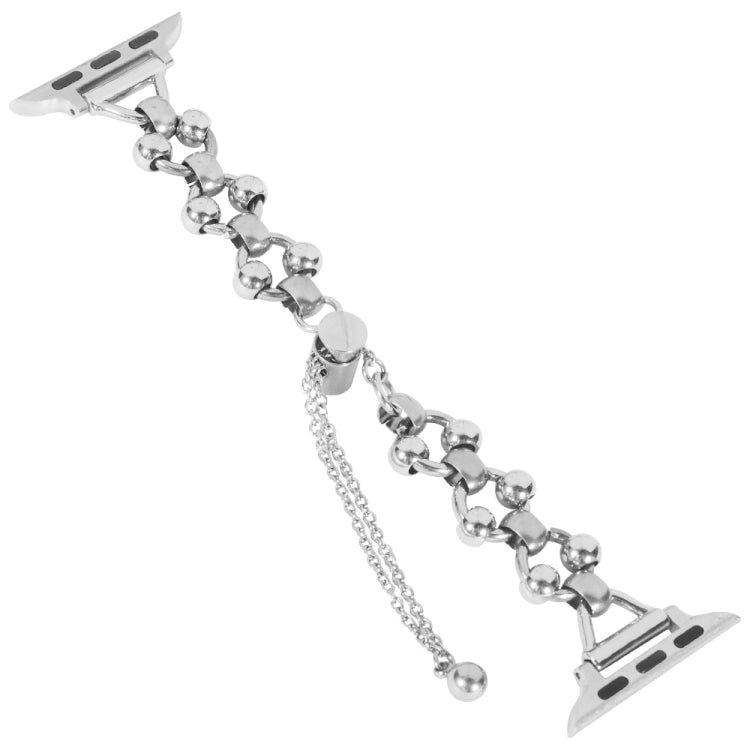 Steel Ball Chain Watch Band For Apple Watch Ultra 49mm&Watch Ultra 2 49mm / Series 9&8&7 45mm / SE 3&SE 2&6&SE&5&4 44mm / 3&2&1 42mm (Silver) by bashfashion