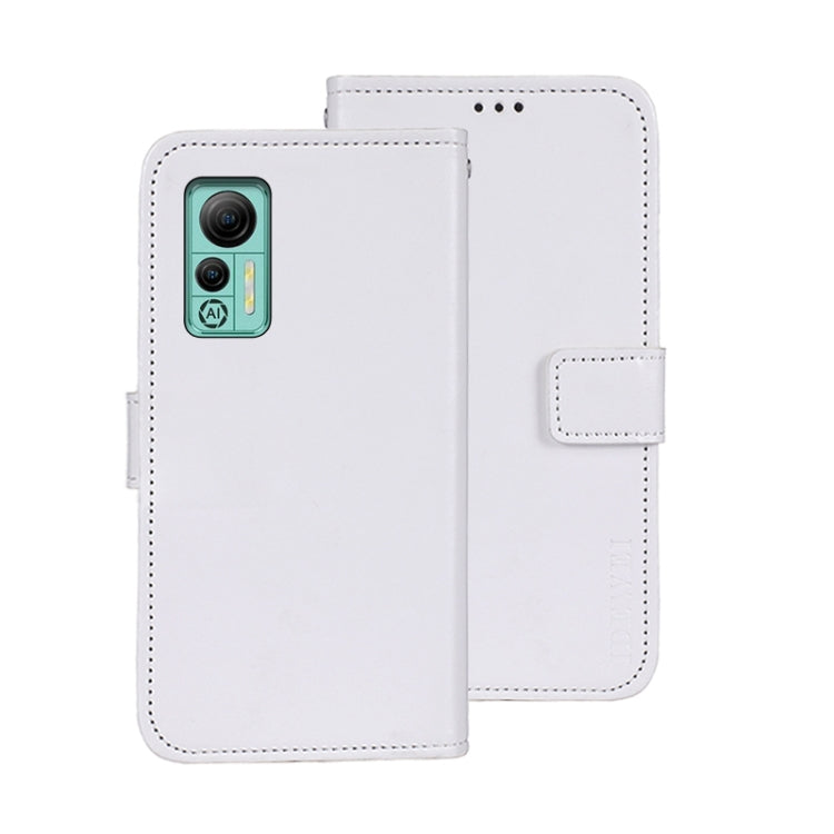 For Ulefone Note 14 idewei Crazy Horse Texture Leather Phone Case with Holder(White) by idewei