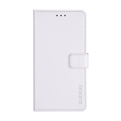 For Ulefone Note 14 idewei Crazy Horse Texture Leather Phone Case with Holder(White) by idewei