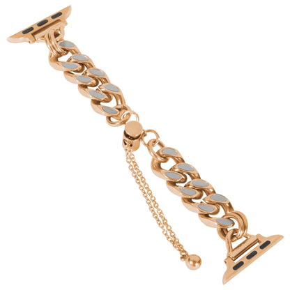 Metal Night Light Chain Watch Band For Apple Watch Ultra 49mm&Watch Ultra 2 49mm / Series 9&8&7 45mm / SE 3&SE 2&6&SE&5&4 44mm / 3&2&1 42mm (Gold) by bashfashion