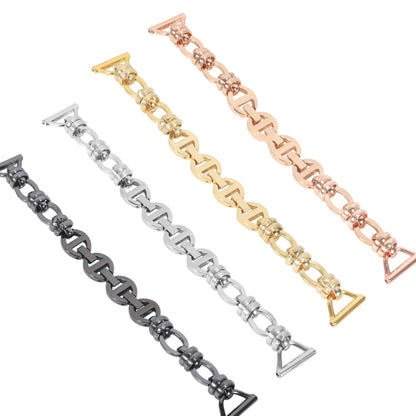 22mm Universal Metal Screw Chain Watch Band(Gold) by bashfashion