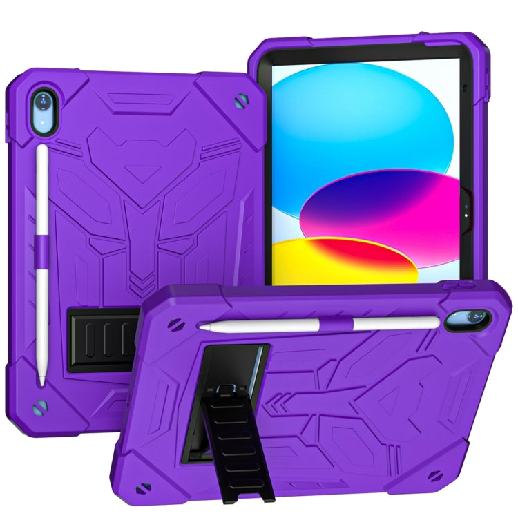 For iPad 2025 / 2022 Bumblebee Silicone + PC Shockproof Tablet Case with Holder(Purple) by bashfashion
