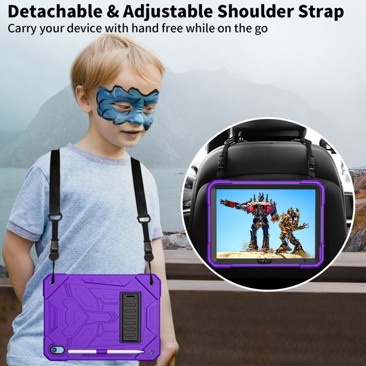 For iPad 2025 / 2022 Bumblebee Silicone + PC Shockproof Tablet Case with Holder(Purple) by bashfashion