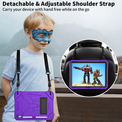 For iPad 2025 / 2022 Bumblebee Silicone + PC Shockproof Tablet Case with Holder(Purple) by bashfashion