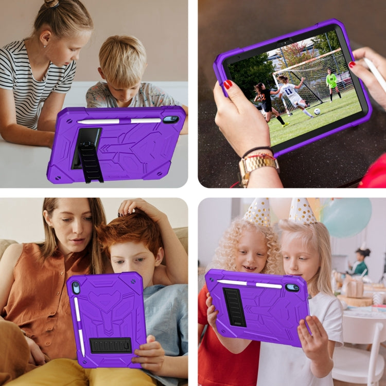 For iPad 2025 / 2022 Bumblebee Silicone + PC Shockproof Tablet Case with Holder(Purple) by bashfashion