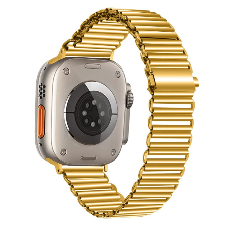 Chain Buckle Stainless Steel Watch Band For Apple Watch Ultra 49mm&Watch Ultra 2 49mm / Series 9&8&7 45mm / SE 3&SE 2&6&SE&5&4 44mm / 3&2&1 42mm (Silver) by bashfashion