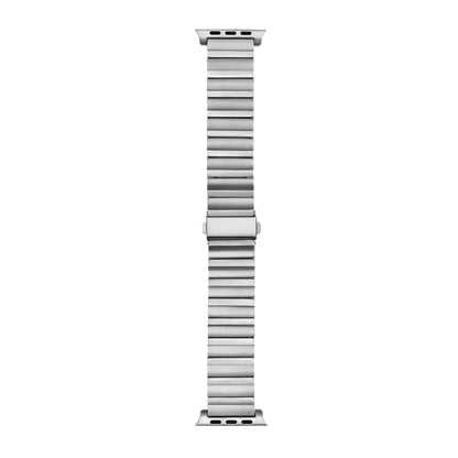 Flat Buckle Titanium Alloy Watch Band For Apple Watch Ultra 49mm&Watch Ultra 2 49mm / Series 9&8&7 45mm / SE 3&SE 2&6&SE&5&4 44mm / 3&2&1 42mm (Silver) by bashfashion