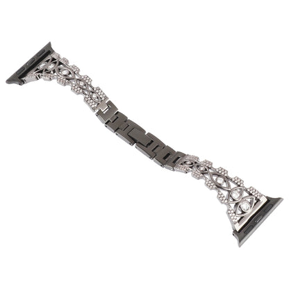 Copper Eye Metal Watch Band For Apple Watch Ultra 49mm&Watch Ultra 2 49mm / Series 9&8&7 45mm / SE 3&SE 2&6&SE&5&4 44mm / 3&2&1 42mm(Black) by bashfashion