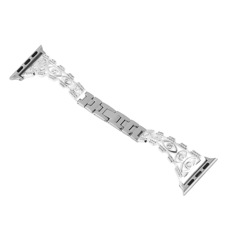 Copper Eye Metal Watch Band For Apple Watch Ultra 49mm&Watch Ultra 2 49mm / Series 9&8&7 45mm / SE 3&SE 2&6&SE&5&4 44mm / 3&2&1 42mm(Silver) by bashfashion