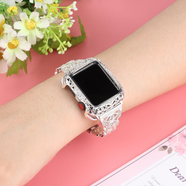 Copper Eye Metal Watch Band For Apple Watch Ultra 49mm&Watch Ultra 2 49mm / Series 9&8&7 45mm / SE 3&SE 2&6&SE&5&4 44mm / 3&2&1 42mm(Silver) by bashfashion
