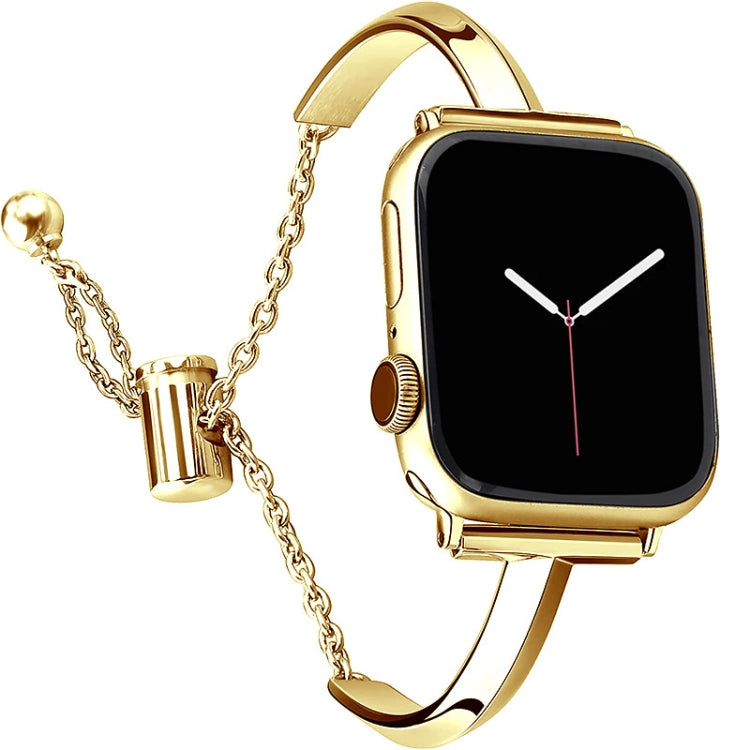 Stainless Steel Bracelet Watch Band For Apple Watch Ultra 49mm&Watch Ultra 2 49mm / Series 9&8&7 45mm / SE 3&SE 2&6&SE&5&4 44mm / 3&2&1 42mm(Gold) by bashfashion