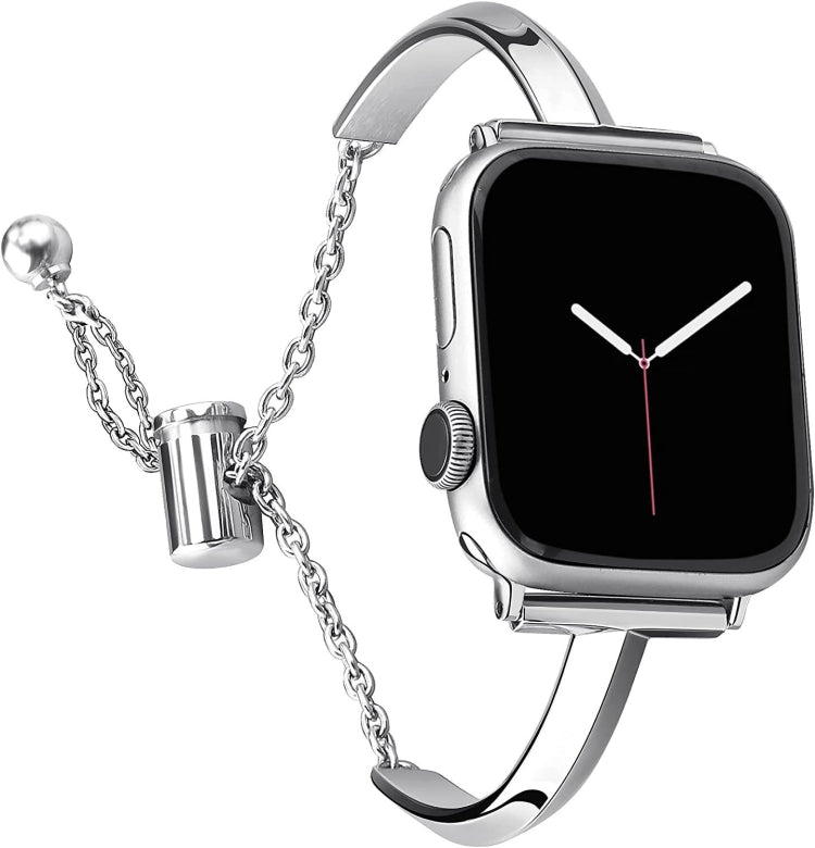 Stainless Steel Bracelet Watch Band For Apple Watch Ultra 49mm&Watch Ultra 2 49mm / Series 9&8&7 45mm / SE 3&SE 2&6&SE&5&4 44mm / 3&2&1 42mm(Silver) by bashfashion
