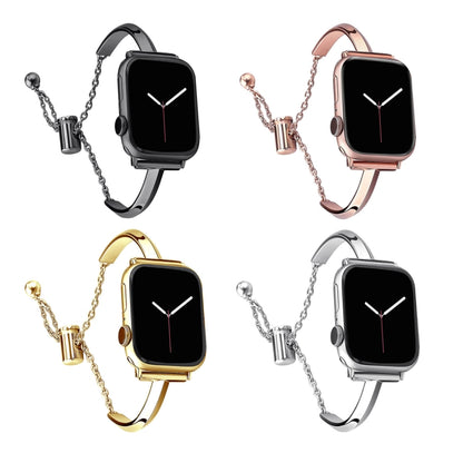 Stainless Steel Bracelet Watch Band For Apple Watch Ultra 49mm&Watch Ultra 2 49mm / Series 9&8&7 45mm / SE 3&SE 2&6&SE&5&4 44mm / 3&2&1 42mm(Rose Gold) by bashfashion