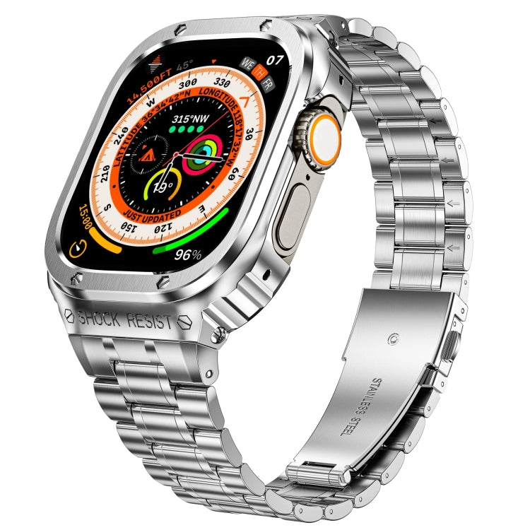 Metal Integrated Watch Protective Case For Apple Watch Ultra 3 / 2 / 1 49mm(Silver) by bashfashion