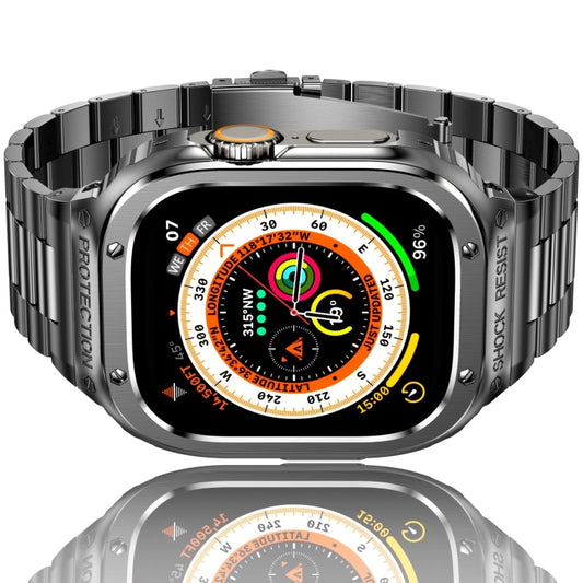 Metal Integrated Watch Protective Case For Apple Watch Series SE 2025&6&SE&5&4 44mm(Grey) by bashfashion