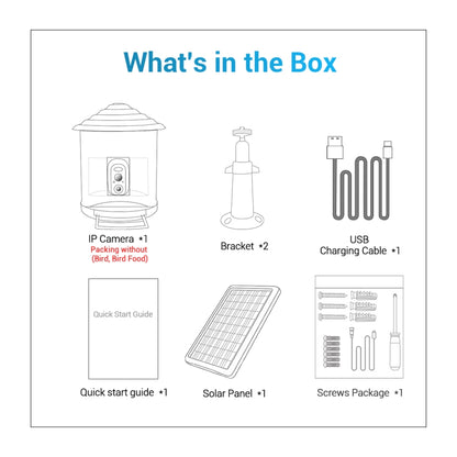 ESCAM PT389 IP66 Waterproof 2MP PIR Motion Detection Two-way Audio Night Vision WiFi Camera with AI Bird Recognition Bird Watching House by ESCAM