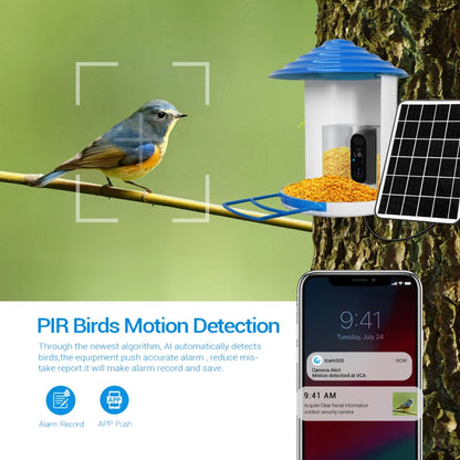 ESCAM PT389 IP66 Waterproof 2MP PIR Motion Detection Two-way Audio Night Vision WiFi Camera with AI Bird Recognition Bird Watching House by ESCAM