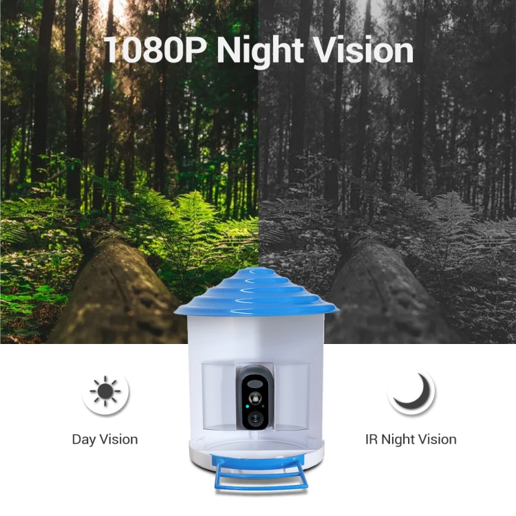 ESCAM PT389 IP66 Waterproof 2MP PIR Motion Detection Two-way Audio Night Vision WiFi Camera with AI Bird Recognition Bird Watching House by ESCAM