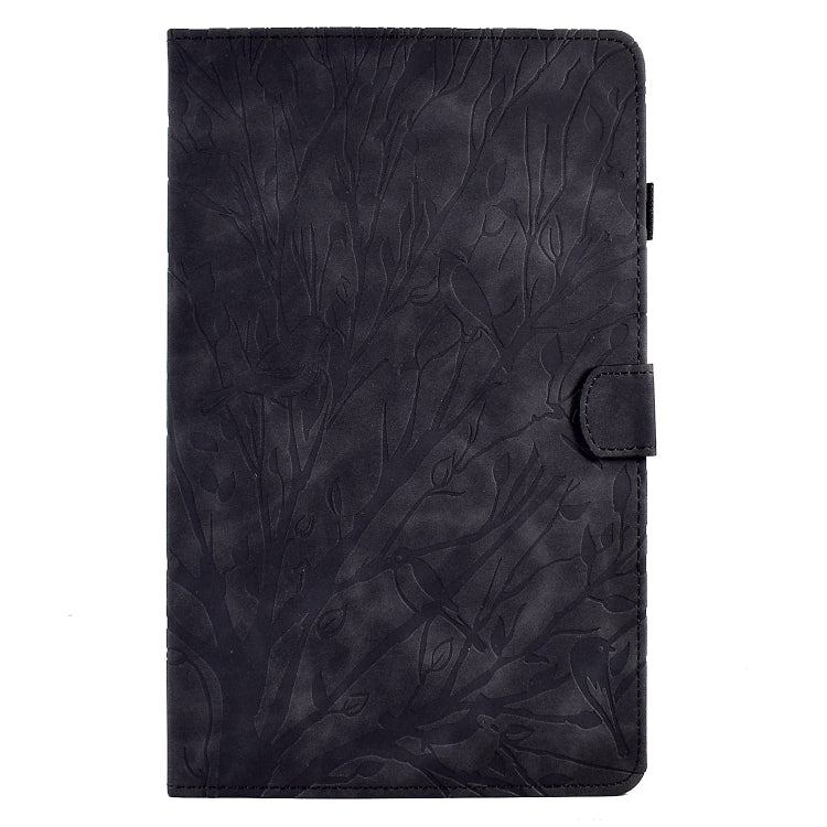 For Samsung Galaxy Tab A 10.1 2016 Fortune Tree Pressure Flower PU Tablet Case with Wake-up / Sleep Function(Black) by bashfashion