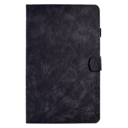 For Samsung Galaxy Tab A 10.1 2016 Fortune Tree Pressure Flower PU Tablet Case with Wake-up / Sleep Function(Black) by bashfashion