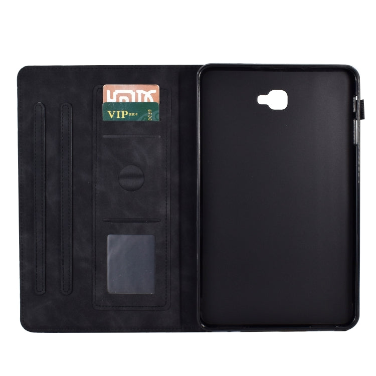 For Samsung Galaxy Tab A 10.1 2016 Fortune Tree Pressure Flower PU Tablet Case with Wake-up / Sleep Function(Black) by bashfashion