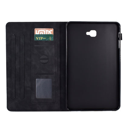 For Samsung Galaxy Tab A 10.1 2016 Fortune Tree Pressure Flower PU Tablet Case with Wake-up / Sleep Function(Black) by bashfashion