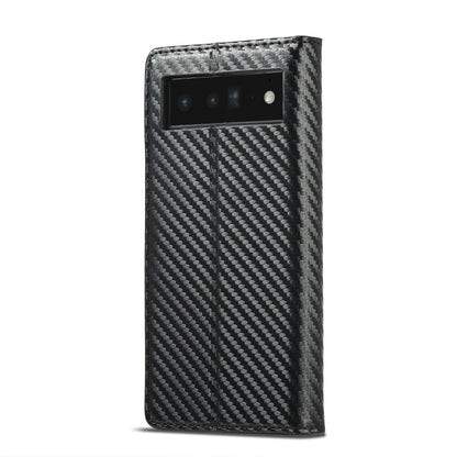 For Google Pixel 7a LC.IMEEKE Carbon Fiber Leather Phone Case(Vertical Black) by LC.IMEEKE