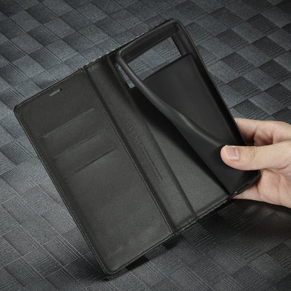 For Google Pixel 7a LC.IMEEKE Carbon Fiber Leather Phone Case(Horizontal Black) by LC.IMEEKE