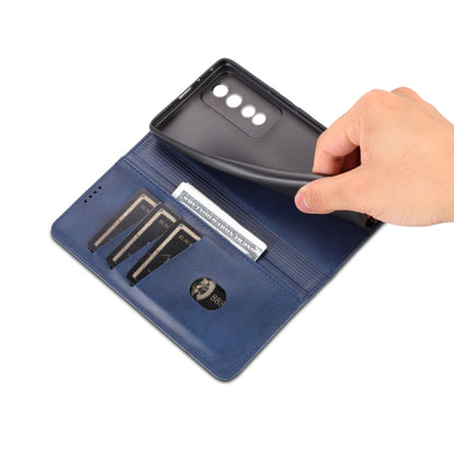 For Honor 80 GT AZNS Magnetic Calf Texture Flip Leather Phone Case(Dark Blue) by AZNS