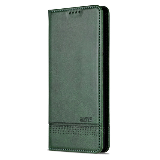 For Honor 80 GT AZNS Magnetic Calf Texture Flip Leather Phone Case(Dark Green) by AZNS