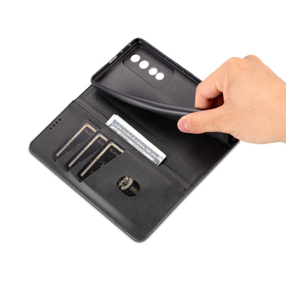 For Honor 80 GT AZNS Magnetic Calf Texture Flip Leather Phone Case(Black) by AZNS