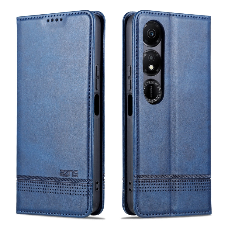 For Honor Play 40 AZNS Magnetic Calf Texture Flip Leather Phone Case(Dark Blue) by AZNS