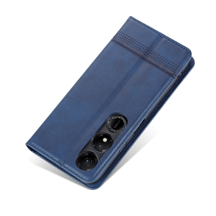 For Honor Play 40 AZNS Magnetic Calf Texture Flip Leather Phone Case(Dark Blue) by AZNS