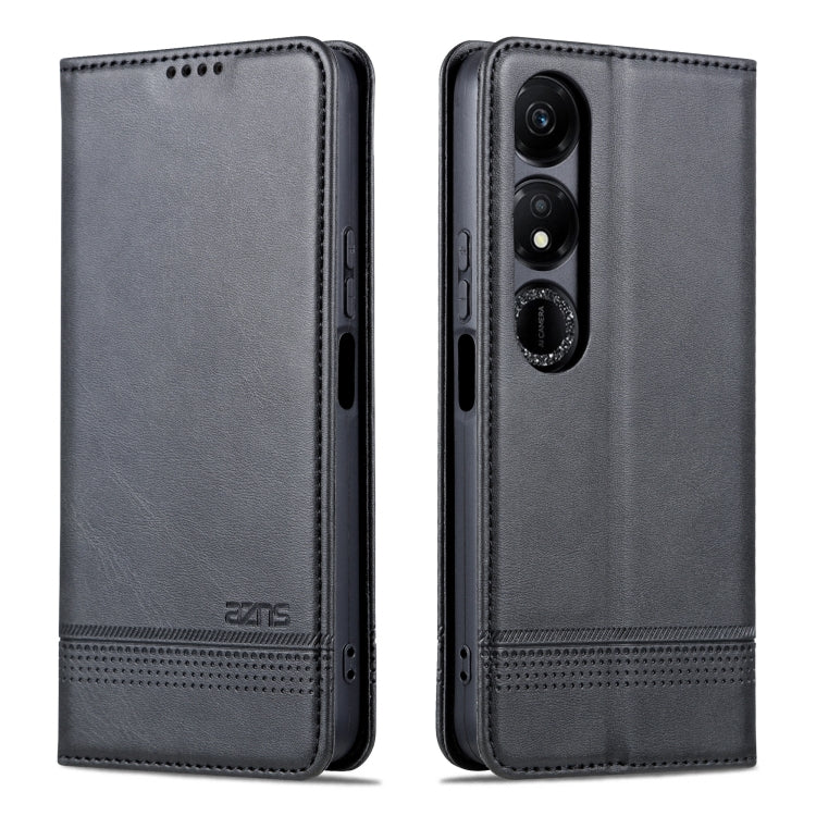 For Honor Play 40 AZNS Magnetic Calf Texture Flip Leather Phone Case(Black) by AZNS