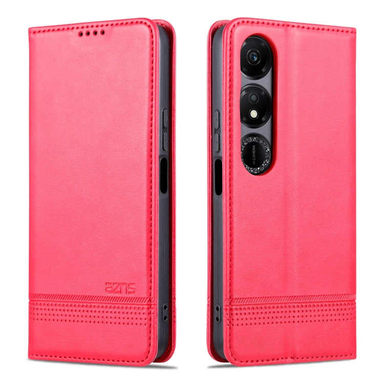 For Honor Play 40 AZNS Magnetic Calf Texture Flip Leather Phone Case(Red) by AZNS