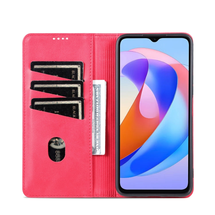 For Honor Play 40 AZNS Magnetic Calf Texture Flip Leather Phone Case(Red) by AZNS