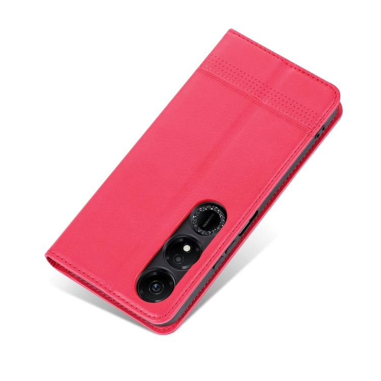 For Honor Play 40 AZNS Magnetic Calf Texture Flip Leather Phone Case(Red) by AZNS