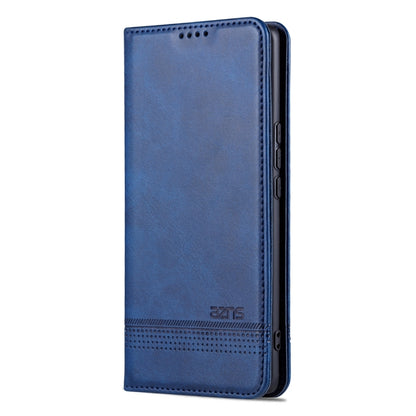 For Honor X50 AZNS Magnetic Calf Texture Flip Leather Phone Case(Dark Blue) by AZNS