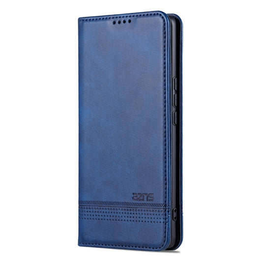 For Honor X50 AZNS Magnetic Calf Texture Flip Leather Phone Case(Dark Blue) by AZNS