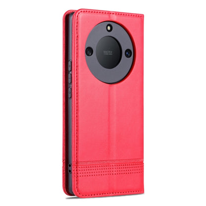 For Honor X50 AZNS Magnetic Calf Texture Flip Leather Phone Case(Red) by AZNS