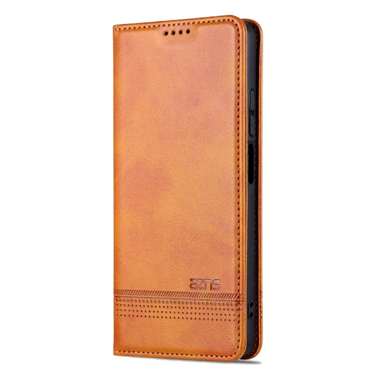 For Honor X50i/90 Lite AZNS Magnetic Calf Texture Flip Leather Phone Case(Light Brown) by AZNS