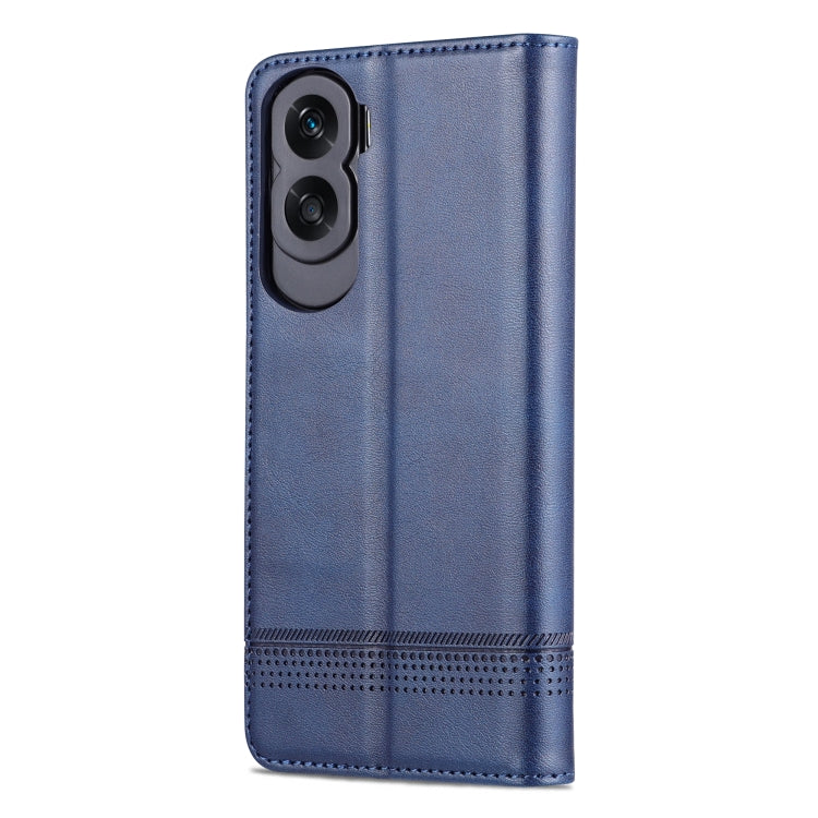 For Honor X50i/90 Lite AZNS Magnetic Calf Texture Flip Leather Phone Case(Dark Blue) by AZNS