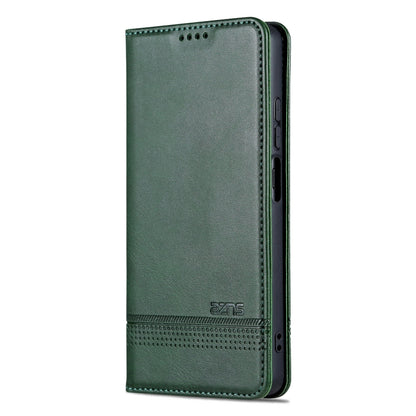 For Honor X50i/90 Lite AZNS Magnetic Calf Texture Flip Leather Phone Case(Dark Green) by AZNS
